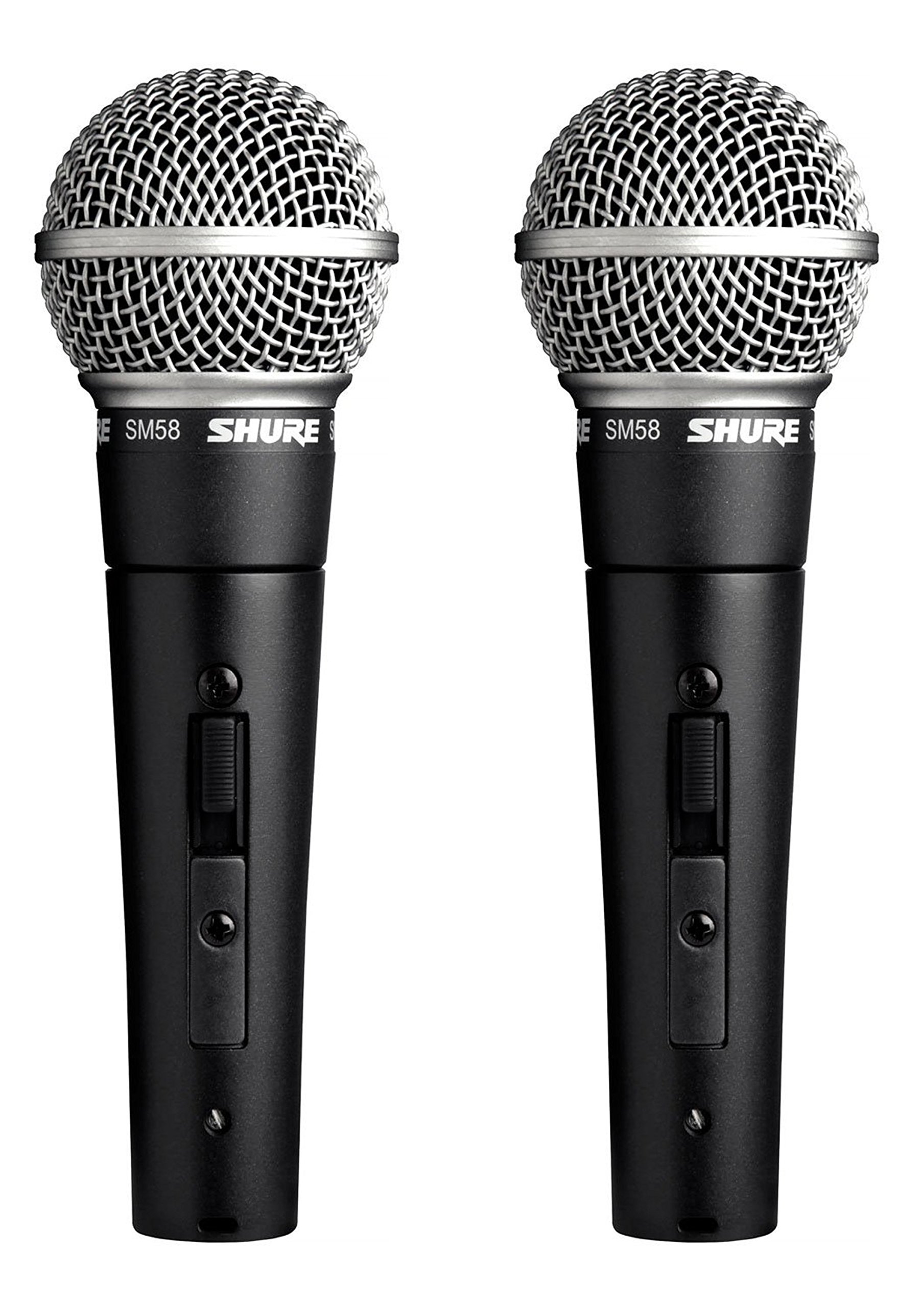 Shure Profesjonalny mikrofon wokalny SM58S z włącznikiem/wyłącznikiem (2 szt.)