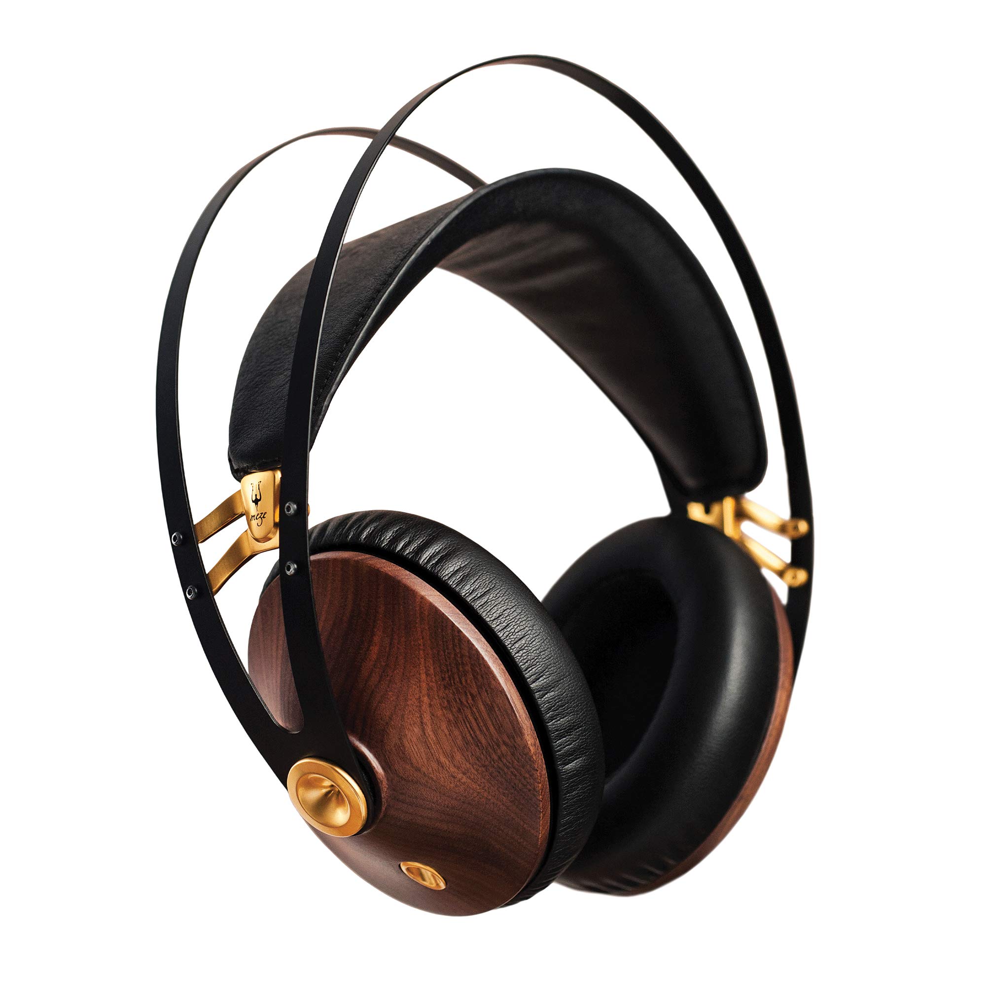  Meze Headphones Meze 99 Classics Orzech Złoty | Przewodowe słuchawki nauszne z mikrofonem i regulowanym pałąkiem na głowę | Klasyczny drewniany zestaw słuchawkowy z zamkniętą tylną częścią...