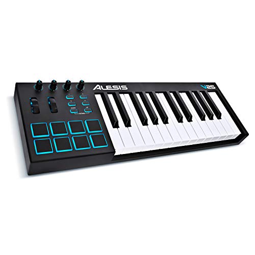 Alesis V25 | 25-klawiszowa klawiatura USB MIDI i kontroler padów perkusyjnych (8 padów / 4 pokrętła / 4 przyciski)
