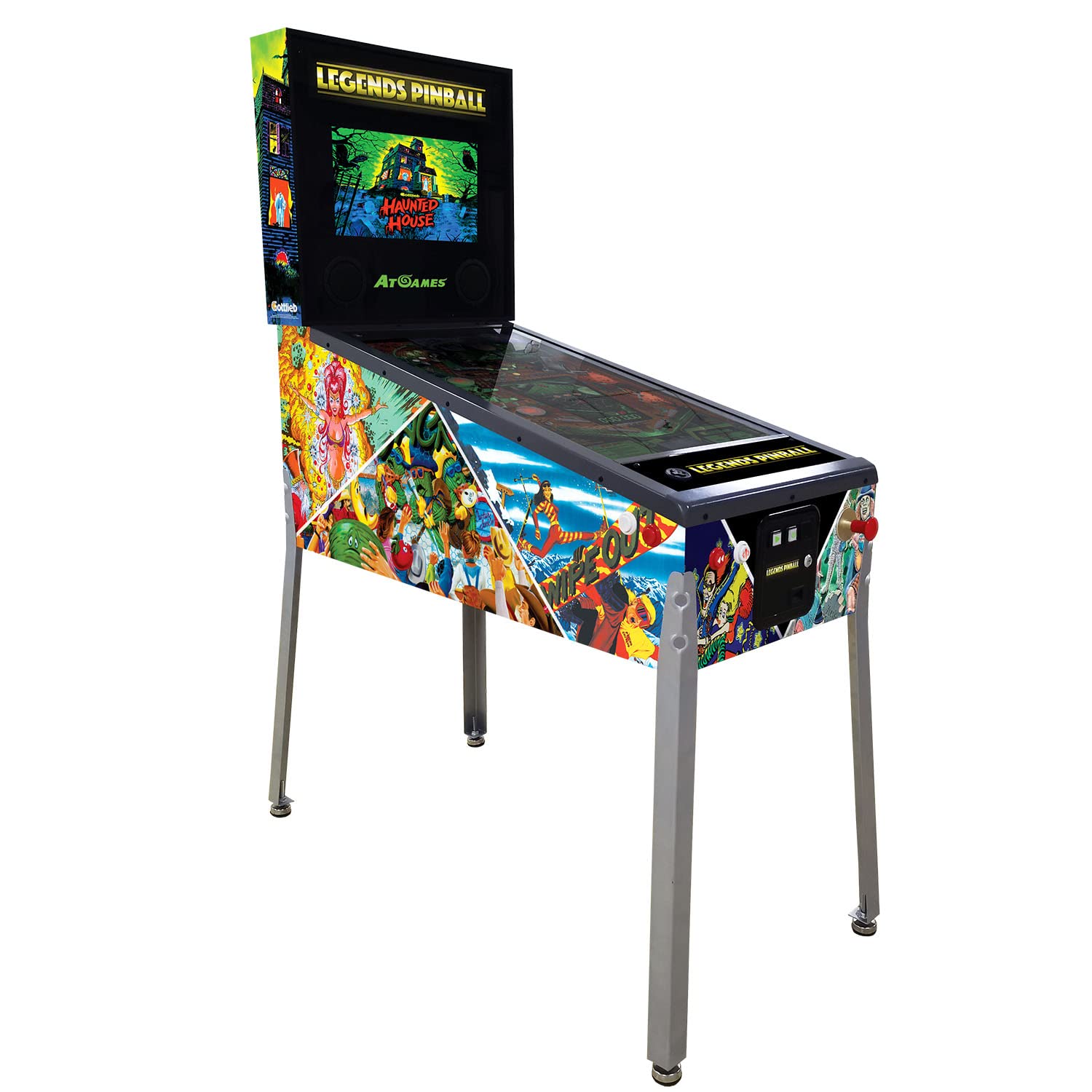  AtGames Legends Pinball, Full Size Arcade Machine, Home Arcade, Classic Retro Video Games, 22 Built in Licensed Genre-Defining Pinball Games, Black Hole, Haunted House, Rescue 911, WiFi, HDMI, Bluetooth....