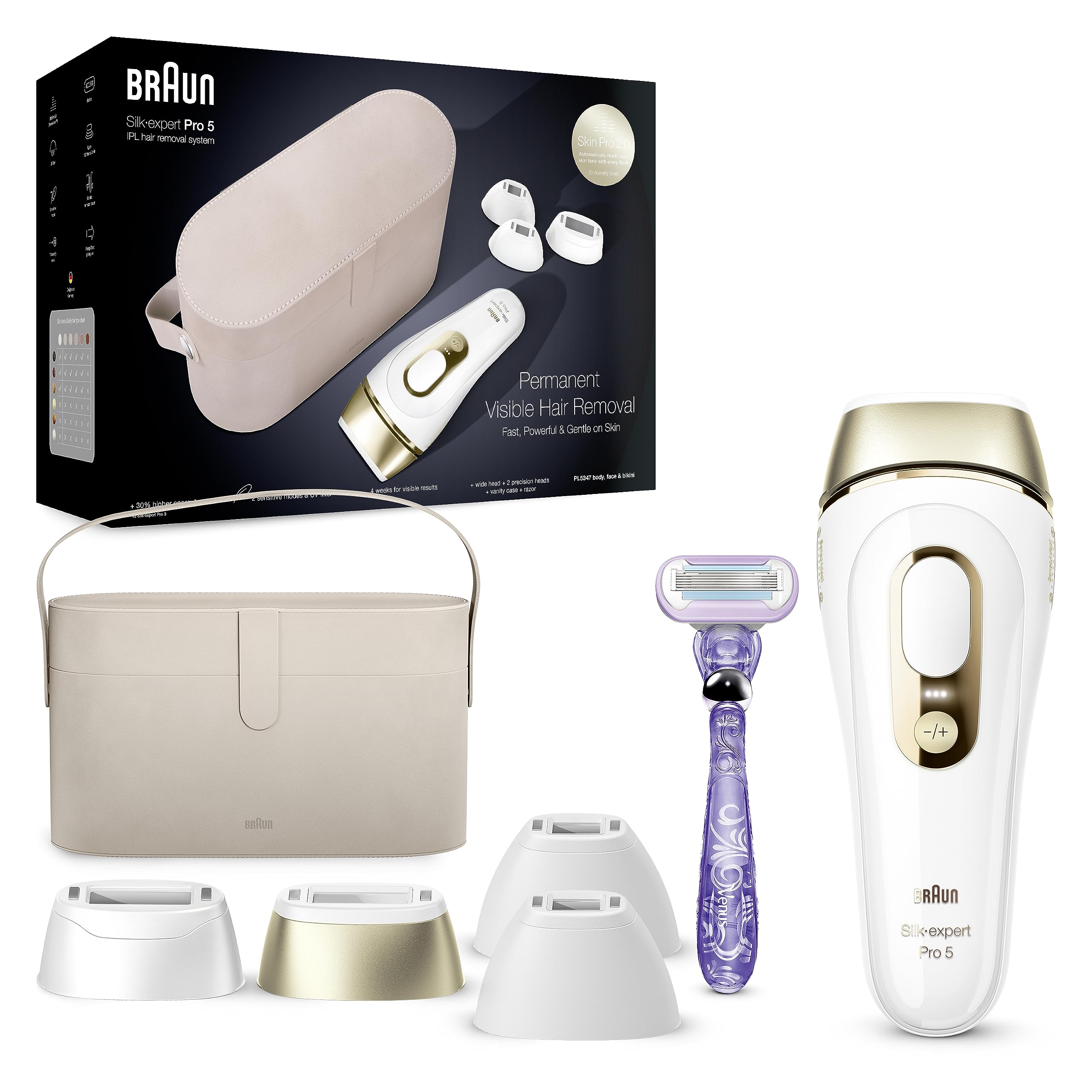 Braun IPL Long-lasting Laser Hair Removal Device for Wo...