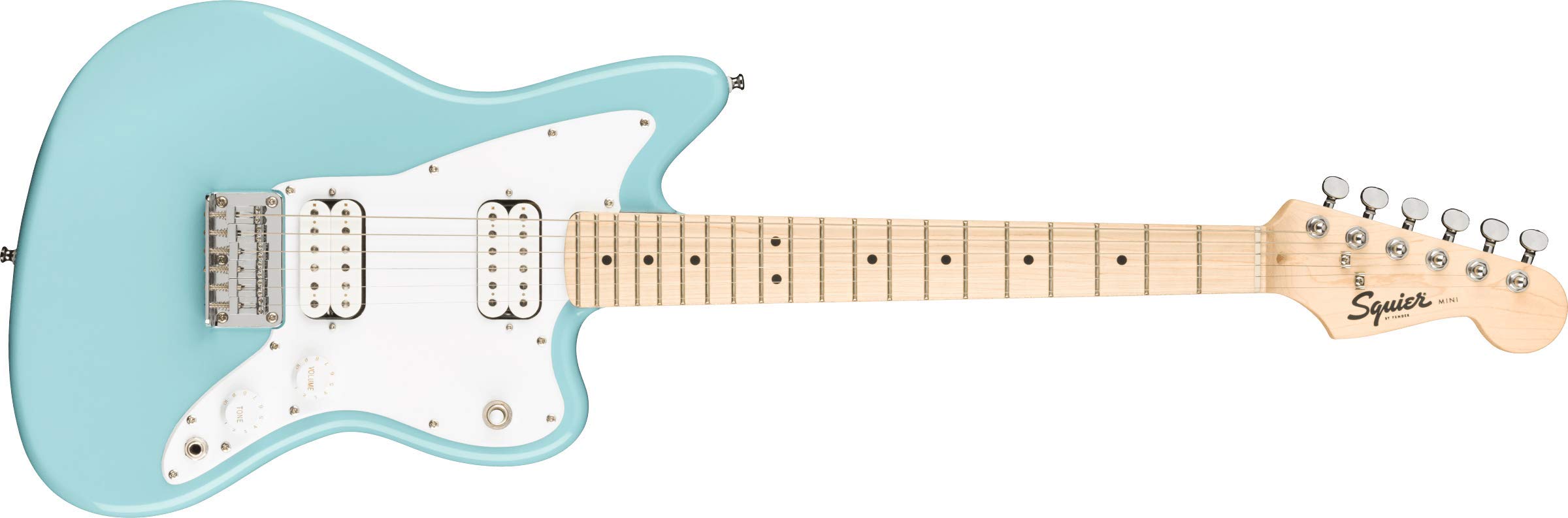 Squier Gitara elektryczna Mini Jazzmaster HH - Daphne Blue z klonową podstrunnicą