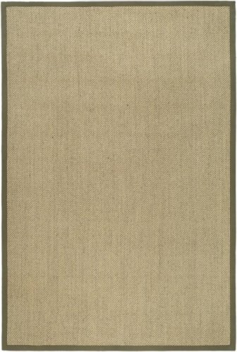 Safavieh Prostokątny dywan sizalowy z włókien naturalnych w kolorze naturalnym i zielonym (8 stóp x 5 stóp)