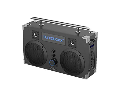 Bumpboxx Bluetooth Boombox Ultra NYC Graffiti | Retro Boombox z głośnikiem Bluetooth | Ładowalny głośnik Bluetooth