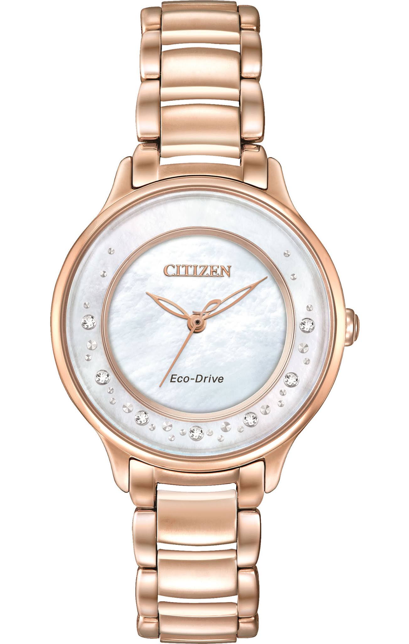 Citizen Watch Company Damski zegarek Citizen Eco-Drive EM0382-86D Circle of Time w kolorze różowego złota