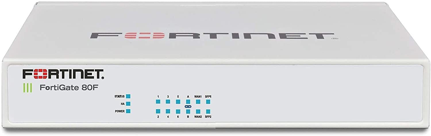 Fortinet, Inc Fortinet FortiGate 80F | Przepustowość zapory ogniowej 10 Gb/s | Ochrona przed zagrożeniami 900 Mbps