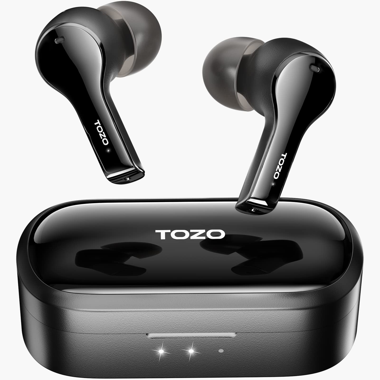  TOZO T9 True Bezprzewodowe słuchawki douszne Redukcja szumów otoczenia 4 słuchawki z redukcją szumów połączeń mikrofonowych Głęboki bas Bluetooth 5.3 Lekki bezprzewodowy futerał do ładowania...