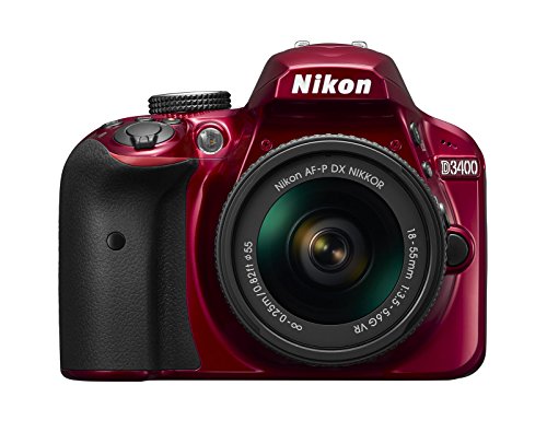 Nikon D3400 z AF-P DX NIKKOR 18-55mm f/3.5-5.6G VR (czerwony)