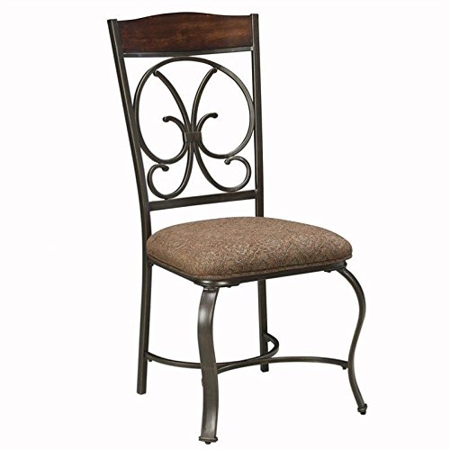 Ashley Furniture Krzesło boczne tapicerowane do jadalni Glambrey w kolorze brązowym