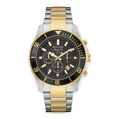 Bulova 98B249 Dwukolorowy zegarek analogowy chronograf ze stali nierdzewnej Marine Star