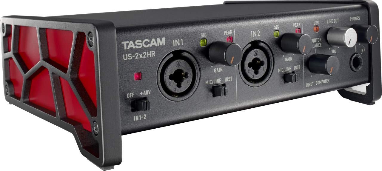 Tascam US-2x2HR 2 mikrofony 2IN/2OUT Wszechstronny interfejs audio USB o wysokiej rozdzielczości