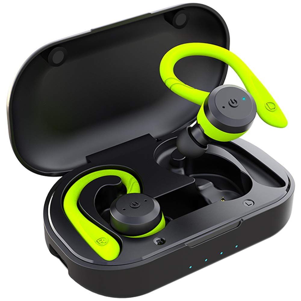  APEKX Słuchawki Bluetooth Prawdziwe bezprzewodowe słuchawki douszne z etui ładującym Wodoodporne słuchawki stereo IPX7 Wbudowany mikrofon Słuchawki douszne Głęboki bas do uprawiania sportu...