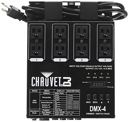 CHAUVET DJ Pakiet ściemniacza/przekaźnika oświetlenia LED DJ DMX-4 | Akcesoria oświetleniowe