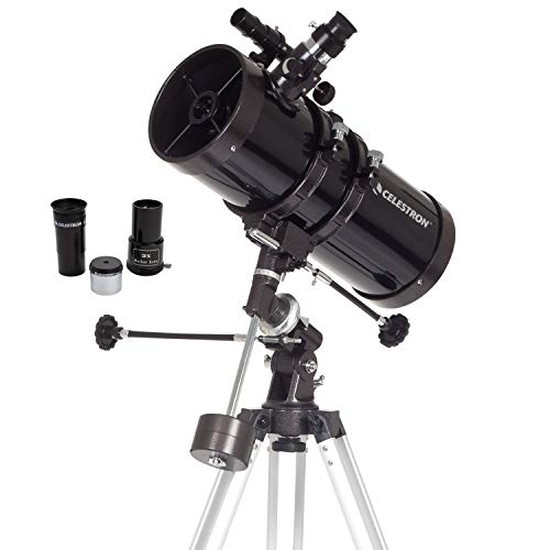 Celestron - Teleskop PowerSeeker 127EQ - Ręczny niemiecki teleskop równikowy dla początkujących - Kompaktowy i przenośny - Pakiet oprogramowania astronomicznego BONUS - Apertura 127 mm