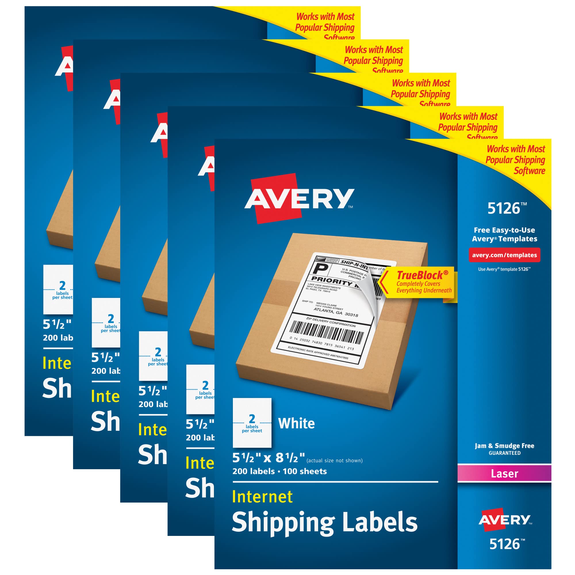 Avery 5126 Etykiety z adresem wysyłki