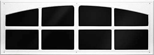 Coach House Accents Symulowane okno do drzwi garażowych Signature Dcor (2 okna w zestawie) – białe – model AP143199