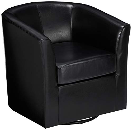 Great Deal Furniture Obrotowe krzesło klubowe ze skóry Corley