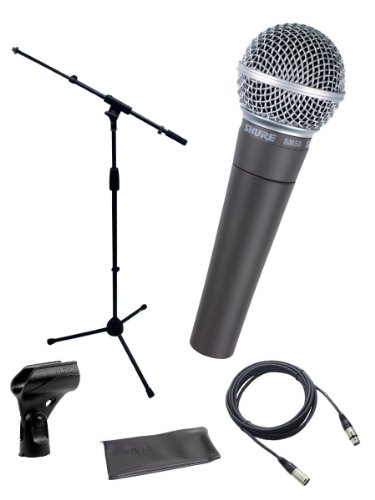 Shure Zestaw dynamicznych mikrofonów wokalnych SM58-LC z adapterem stojaka i etui zapinanym na zamek