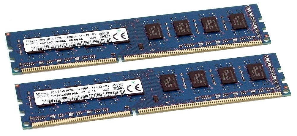 SK Hynix HMT41GU6BFR8A-PB 2x8 GB (łącznie 16 GB) 2Rx8 PC3L-12800U Pamięć stacjonarna