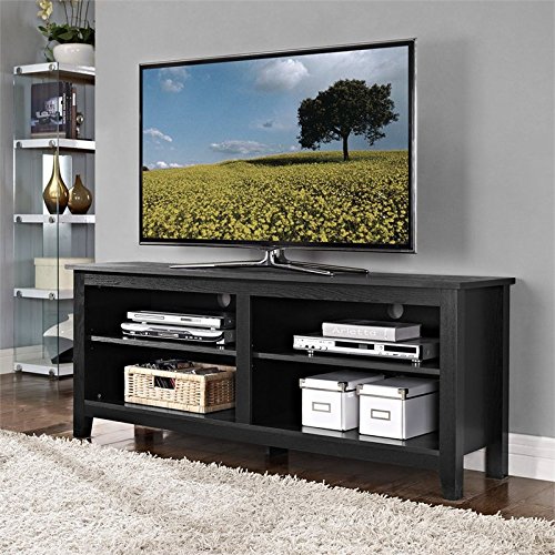 Walker Edison Furniture Company, LLC Drewniana konsola telewizyjna 58 cali – czarna