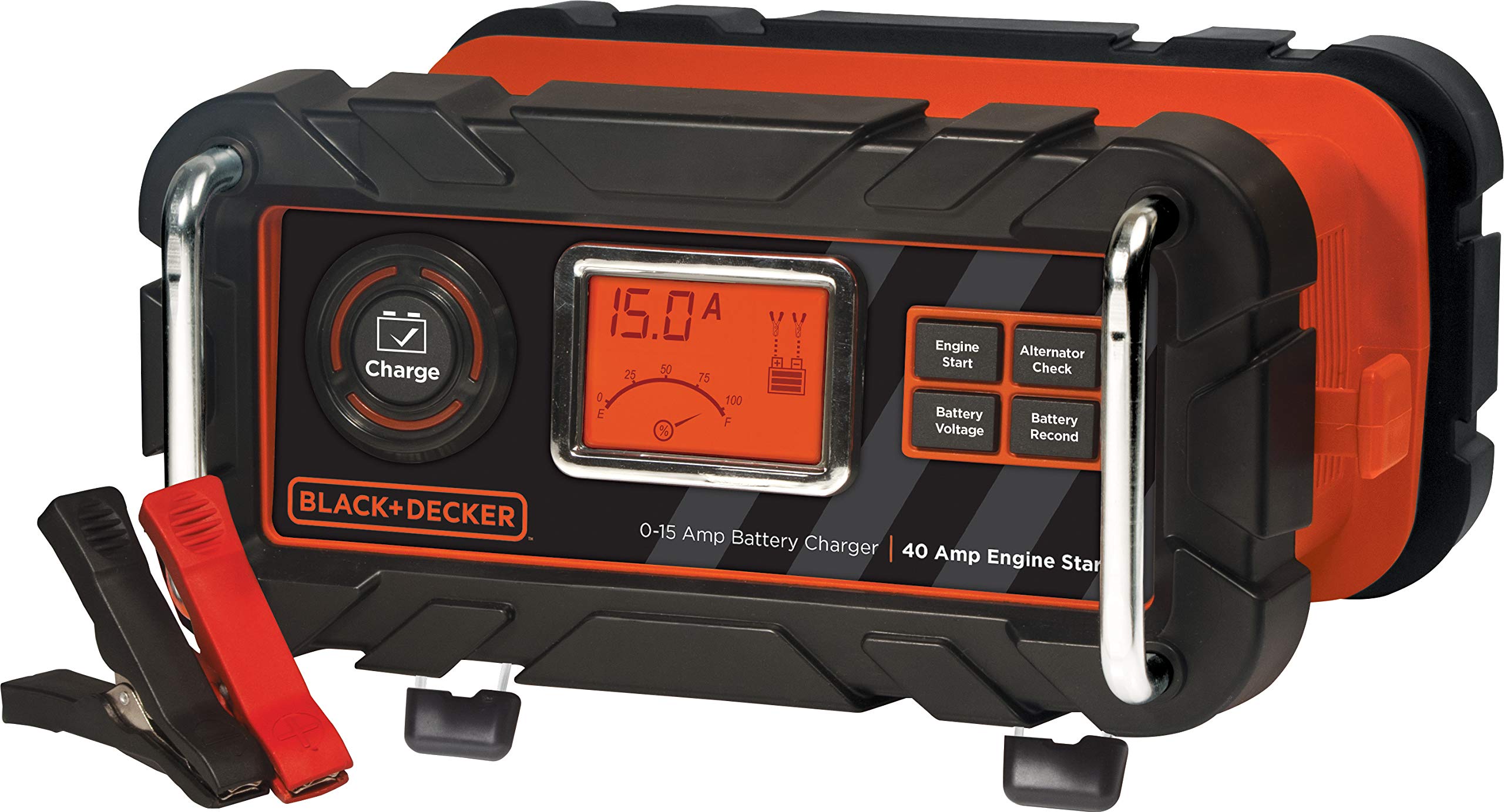 BLACK+DECKER Ładowarka stołowa BC15BD 15 A z rozruchem silnika 40 A i kontrolą alternatora