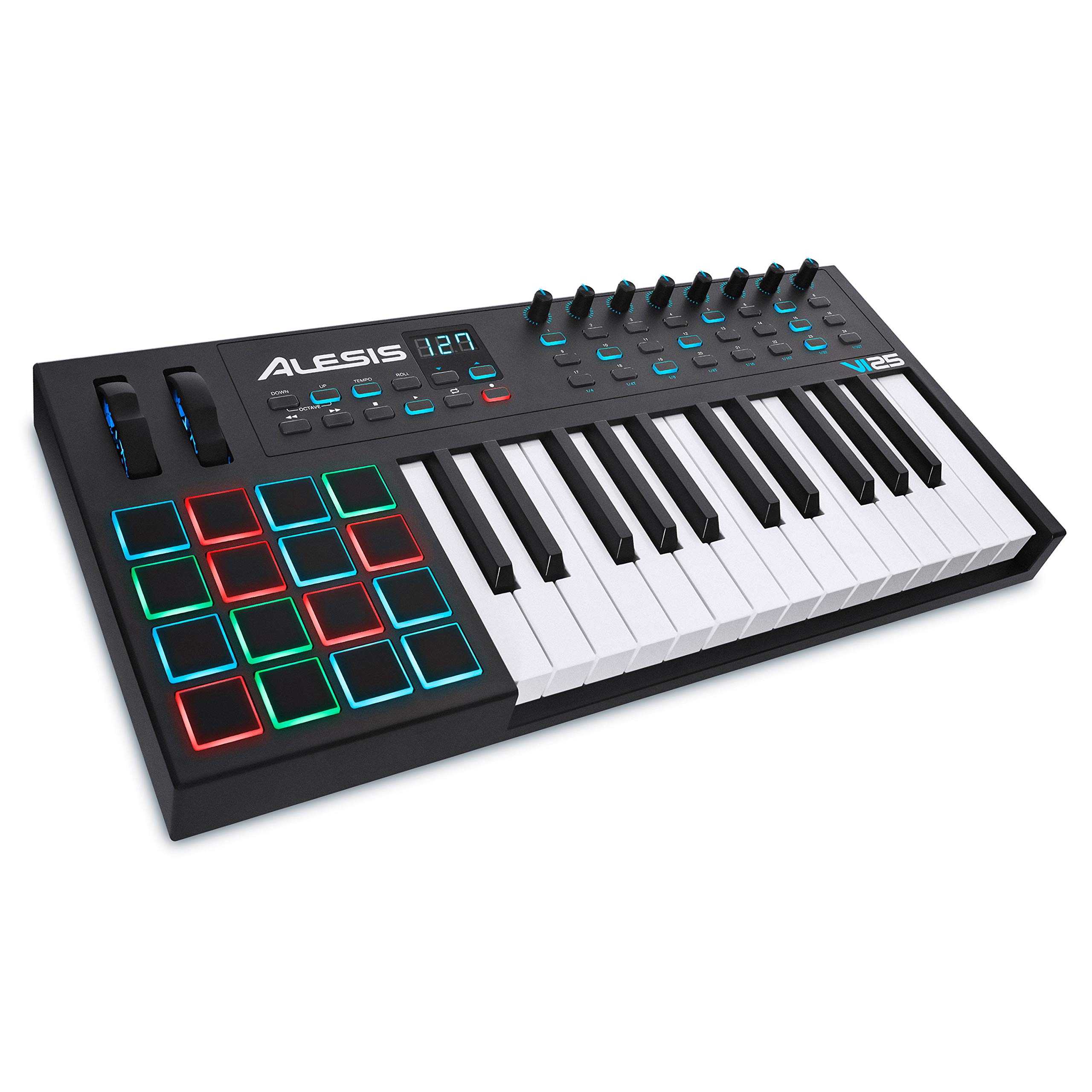 Alesis VI25 | Kontroler klawiatury USB MIDI z 25 klawiszami i 16 padami