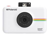 Polaroid Cyfrowy aparat fotograficzny Snap Touch z natychmiastowym drukiem i wyświetlaczem LCD (biały) z technologią druku Zink Zero Ink