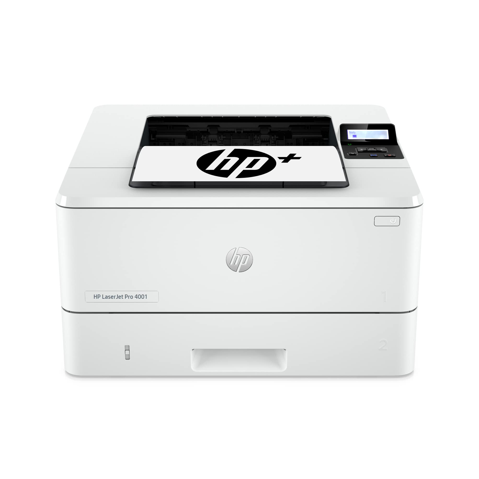 HP Bezprzewodowa czarno-biała drukarka LaserJet Pro 4001dwe z + inteligentnymi funkcjami biurowymi
