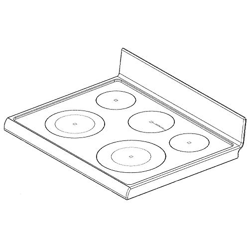 LG AGU73969711 Oryginalna pokrywa główna OEM (czarna) do kuchenek elektrycznych/kuchenek/piekarników ze szklanym blatem