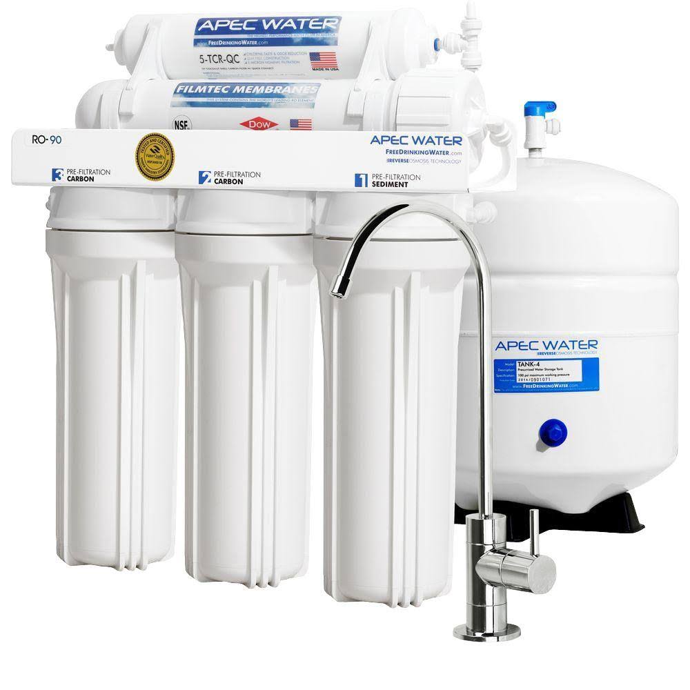 APEC Water Systems Certyfikat APEC Top Tier Supreme o wysokim przepływie 90 GPD Ultra bezpieczny system filtrowania wody pitnej z odwróconą osmozą (ULTIMATE RO-90)