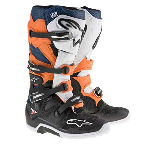 Alpinestars Męskie buty motocrossowe Tech 7 - Pomarańczowy/Niebieski - 11