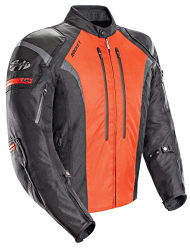 Joe Rocket Męska kurtka tekstylna Atomic 5.0 w kolorze czarnym/pomarańczowym – średnia