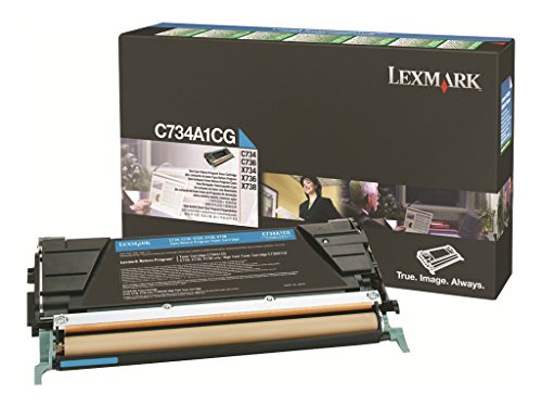 Lexmark C734A1CG Zwrotna kaseta z tonerem cyjan