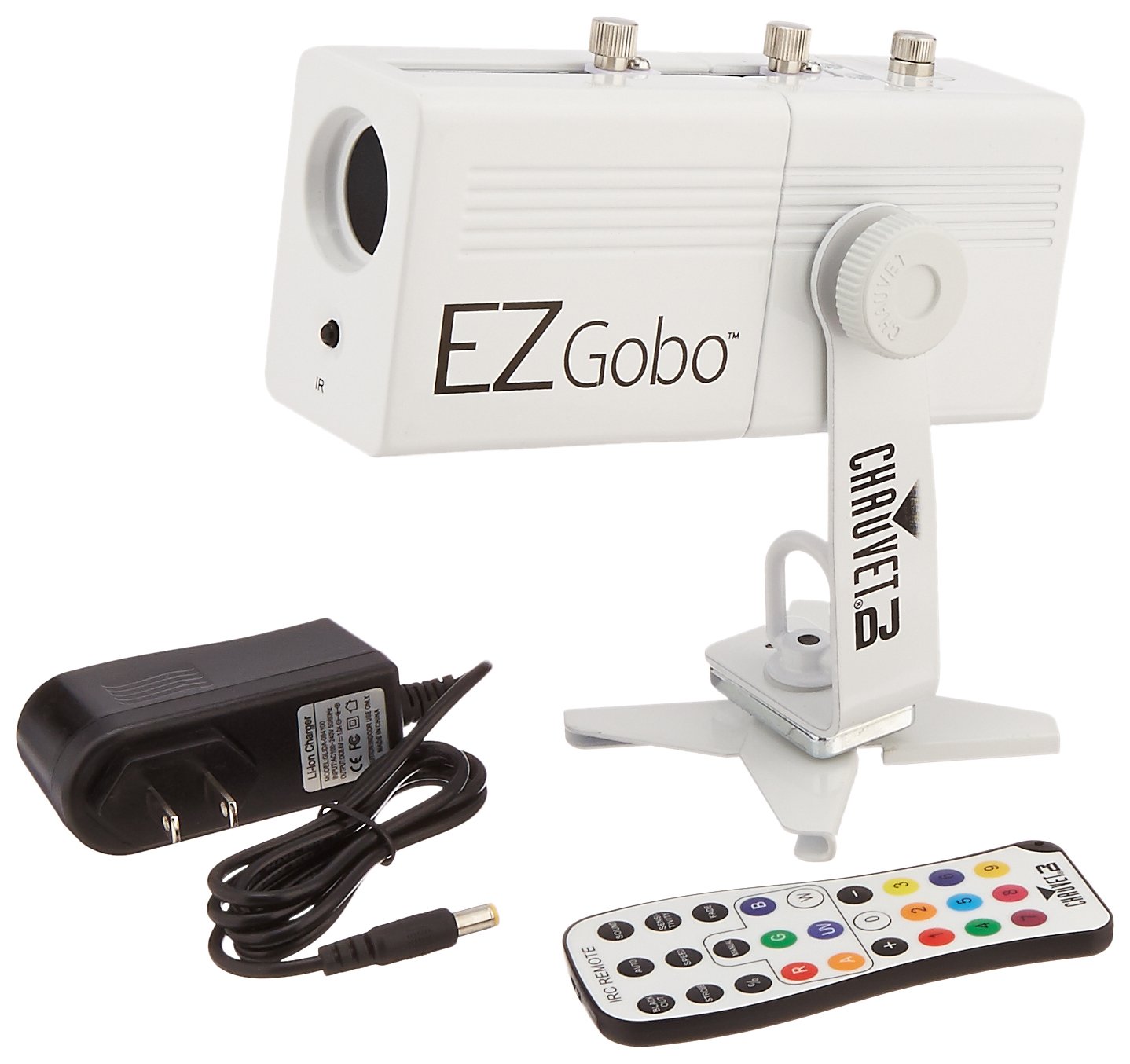 CHAUVET DJ EZGOBO Zasilany bateryjnie projektor LED Gobo z ręcznym zoomem i efektem świetlnym DJ