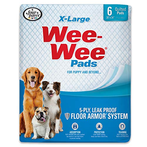 Four Paws Wee-Wee Kontrola zapachu z wkładkami Febreze Freshness dla psów - Podkładki dla psów i szczeniąt do nauki korzystania z nocnika