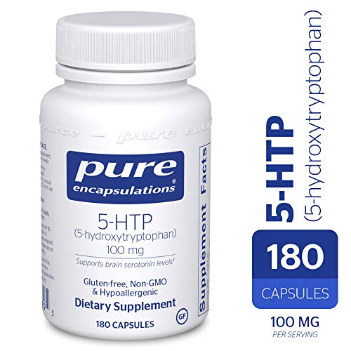Pure Encapsulations 5-HTP (5-Hydroksytryptofan) 100 mg. - Hipoalergiczny suplement diety wspomagający syntezę serotoniny* - 180 kapsułek