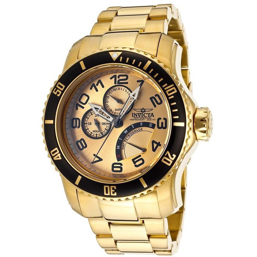 Invicta Męski zegarek 15343 Pro Diver ze stali nierdzewnej pokrytej 18-karatowym złotem