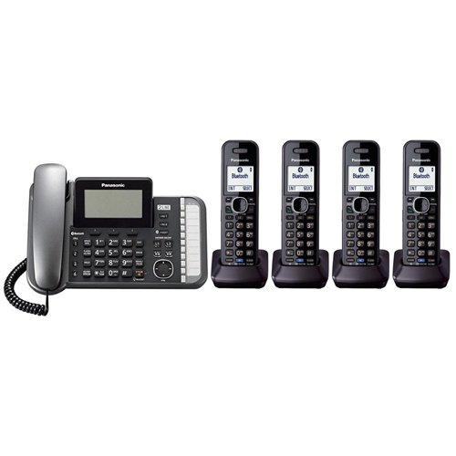 Panasonic KX-TG9582B + 2 KX-TGA950B Przewodowy/bezprzewodowy telefon kombinowany 2-liniowy system DECT 6.0
