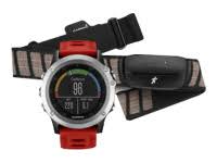 Garmin fenix 3 Multisportowy treningowy zegarek GPS w kolorze srebrnym z czerwonym paskiem Zestaw do biegania HRM
