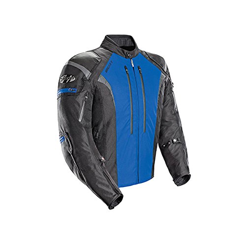 Joe Rocket Męska tekstylna kurtka motocyklowa szosowa Atomic 5.0 – czarna/niebieska/duża