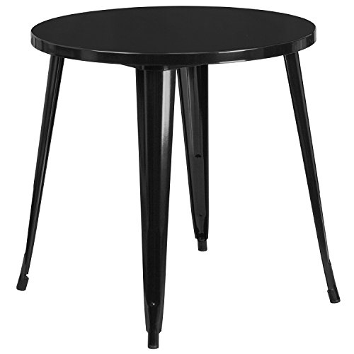 Flash Furniture Okrągły metalowy stół do użytku wewnątrz i na zewnątrz o średnicy 30 cali