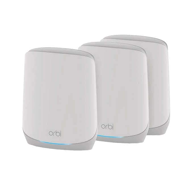 Netgear System Orbi Whole Home WiFi 6 Mesh (RBK763S) – Router z 2 przedłużaczami satelitarnymi – Zasięg do 7500 stóp kwadratowych – Ponad 40 urządzeń – AX5400