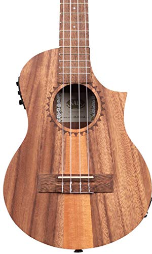 KALA Tekowe ukulele tenorowe Tri-Top z wbudowanym przetwornikiem CUTAWAY i EQ oraz wyściełaną torbą koncertową na tuner (brak w zestawie)