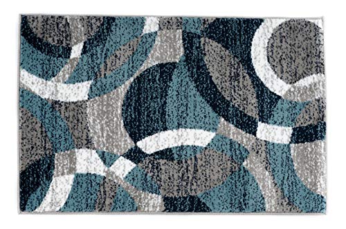 Rugshop Streszczenie współczesnego nowoczesnego dywanika w kółkach