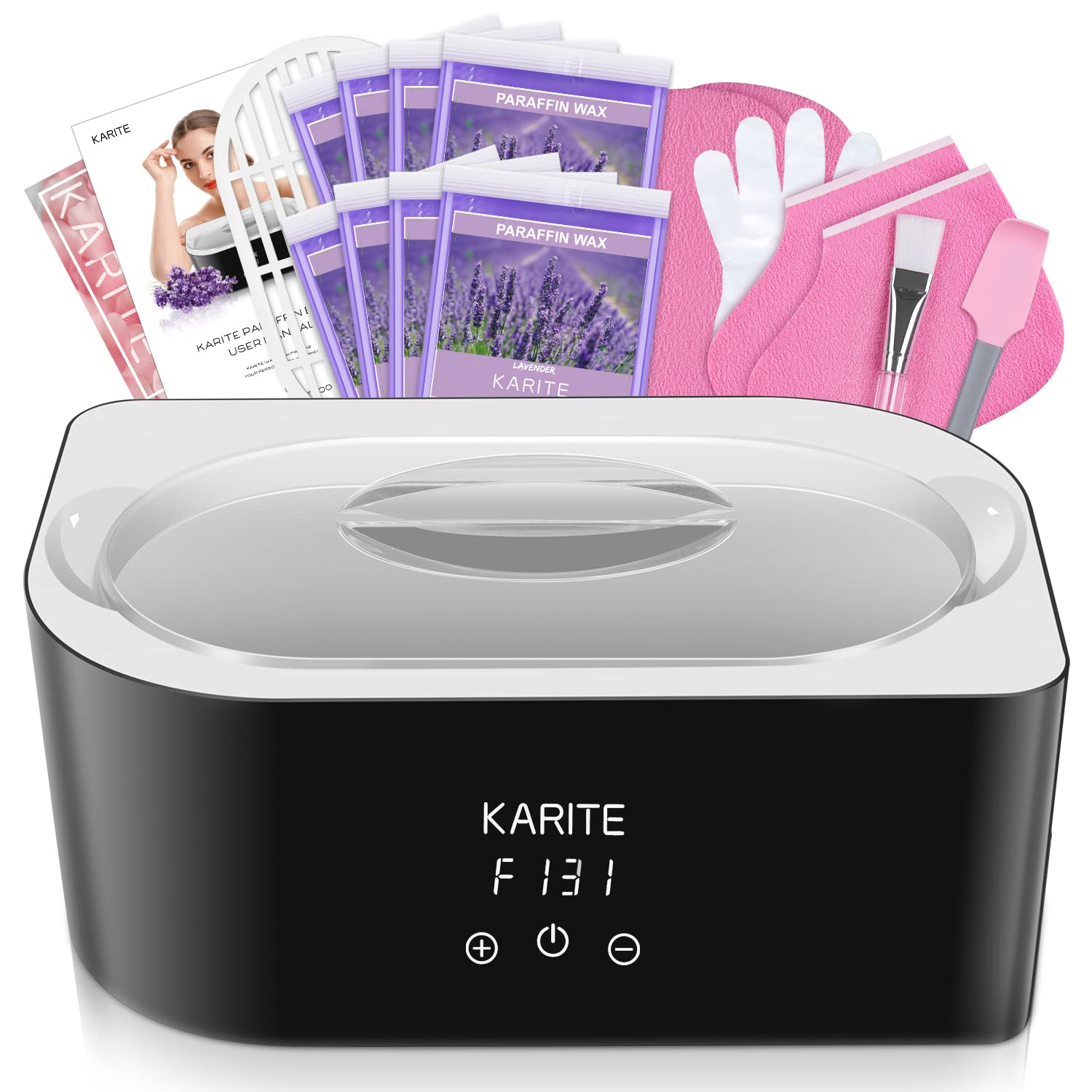 Karite Paraffin Wax Machine for Hand and Feet -  Paraffin Wax Bath 4000ml Paraffin Wax Warmer Moisturizing Kit Auto-time and Keep Warm Paraffin Hand Wax Machine for Arthritis