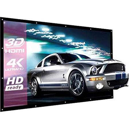 NIERBO 200-calowy duży ekran projektora 16:9 3D przenośny ekran filmowy składany ekran projekcyjny HD na zewnątrz kryty kino domowe