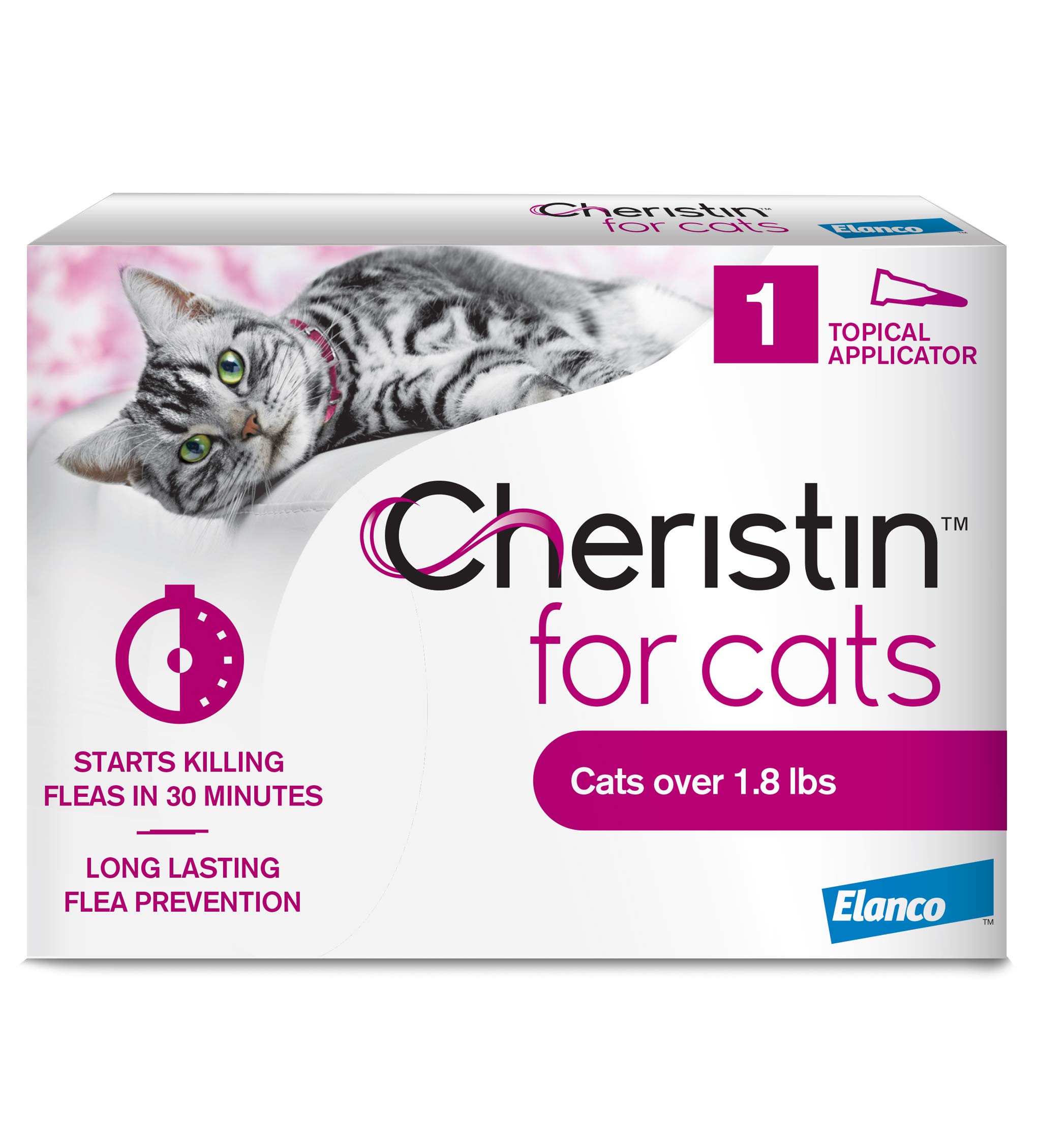 Cheristin dla kotów Miejscowe leczenie pcheł skuteczne przez 6 tygodni