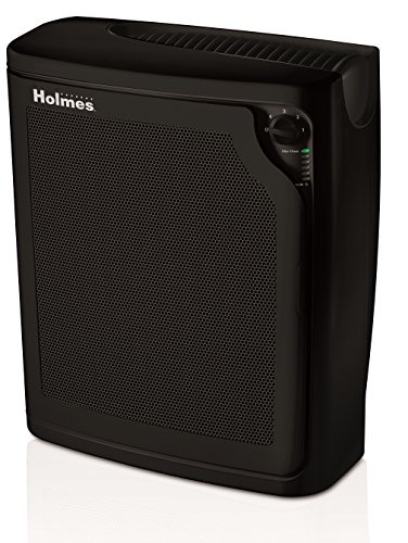 Holmes Oczyszczacz powietrza TRUE HEPA w konsoli z paskiem LifeMonitor i cichą pracą | Oczyszczacz powietrza do dużych pomieszczeń — czarny (HAP8650B-NU-2)