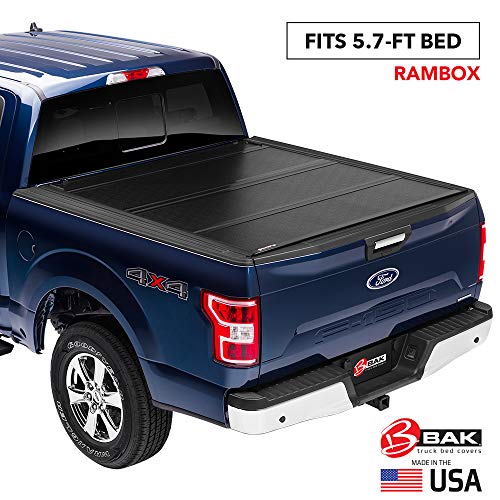 BAK Flip G2 Twarda składana pokrywa skrzyni ładunkowej do ciężarówki | 226207RB | Pasuje do Dodge Ram z lat 2009-20 z łóżkiem RamBox 5'7'