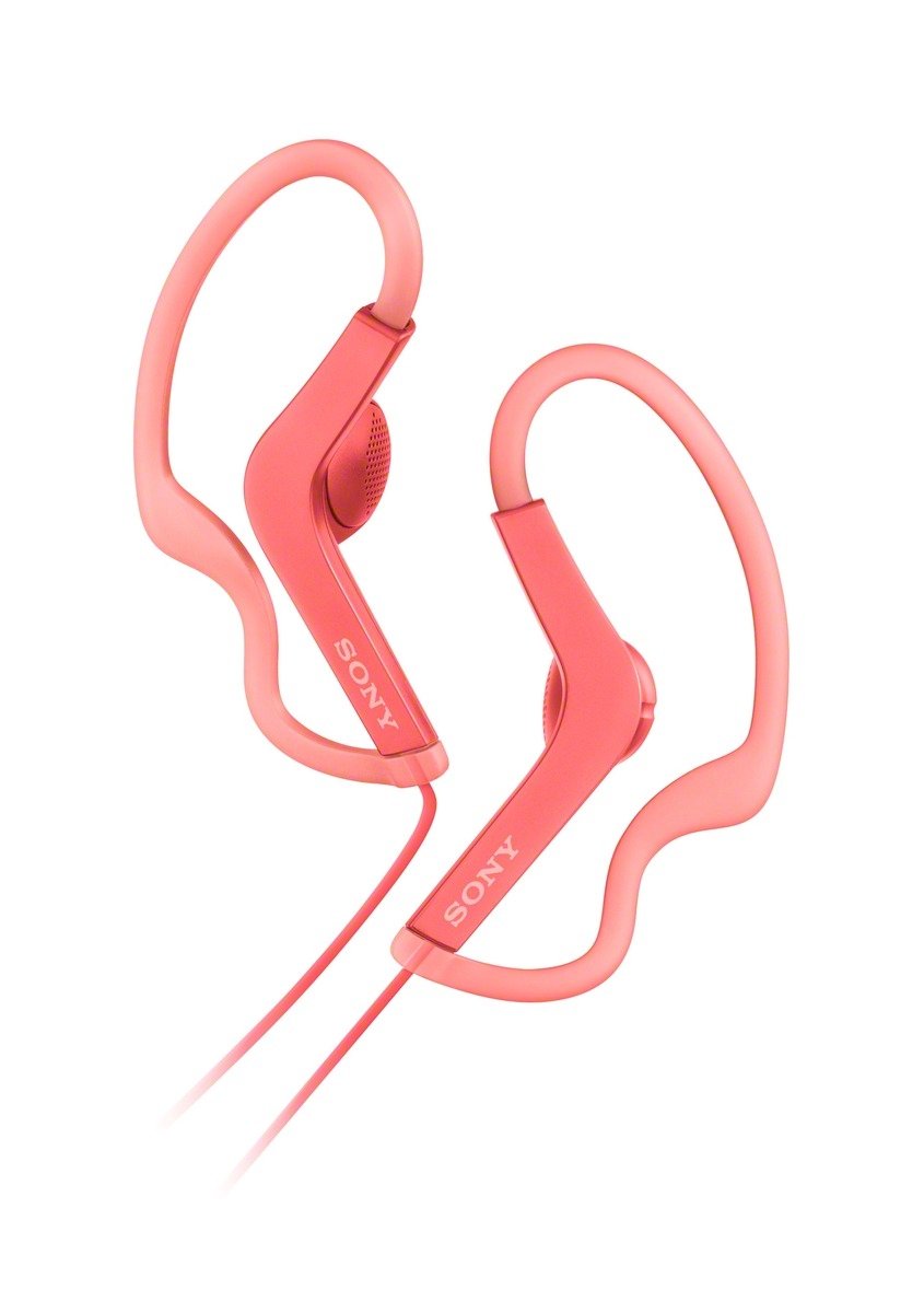 Sony MDR-AS210 Sportowe słuchawki douszne odporne na zachlapania – różowe